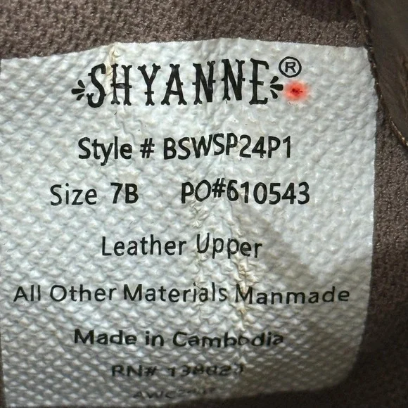 Shyanne Xero Gravity Brown Leather Floral Embroidered Western Boots 7B New - Picture 8 of 8